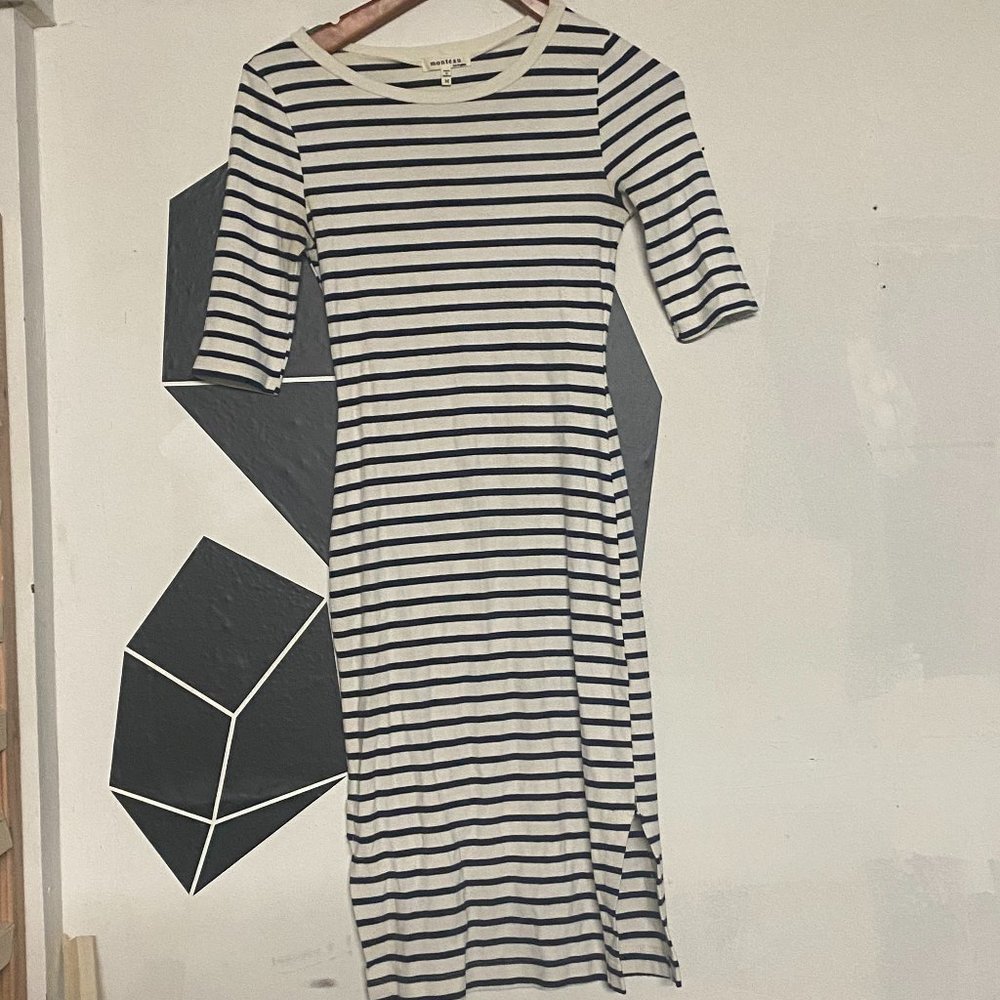 3/4 Cotton Striped Dress